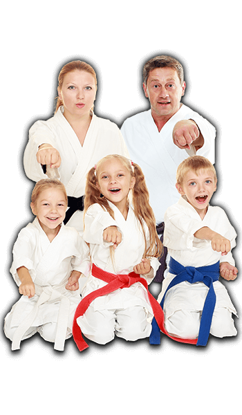 Martial Arts Lessons for Families in Chicago IL - Sitting Group Family Banner